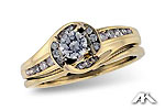 Gold and Diamond Wedding Set