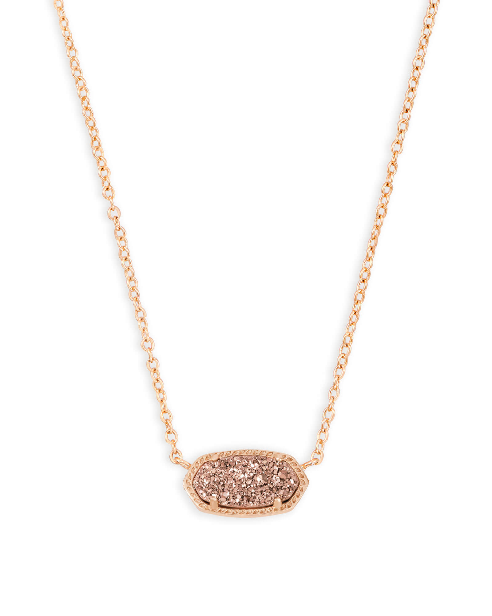 Kendra Scott Elisa Rose Gold Pendant Necklace in Rose Gold | Drusy