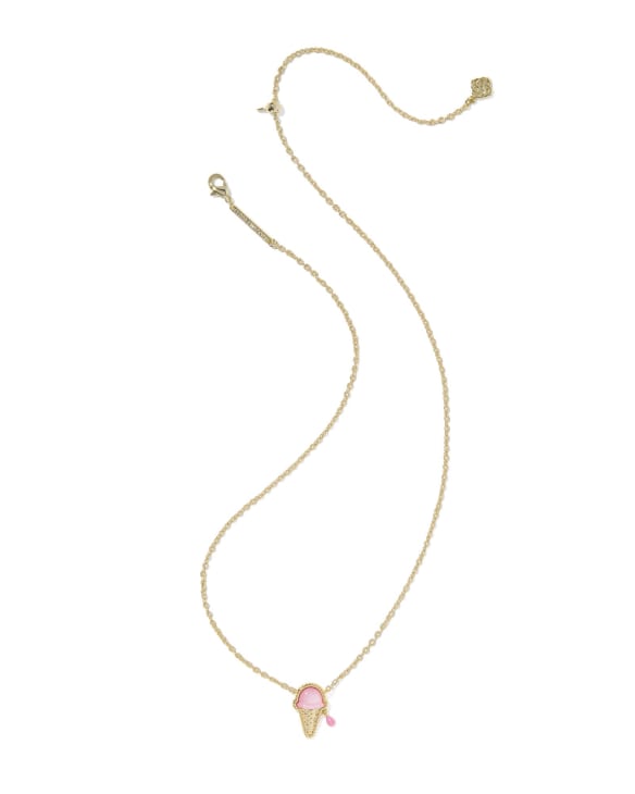 Ice Cream Gold Short Pendant Necklace