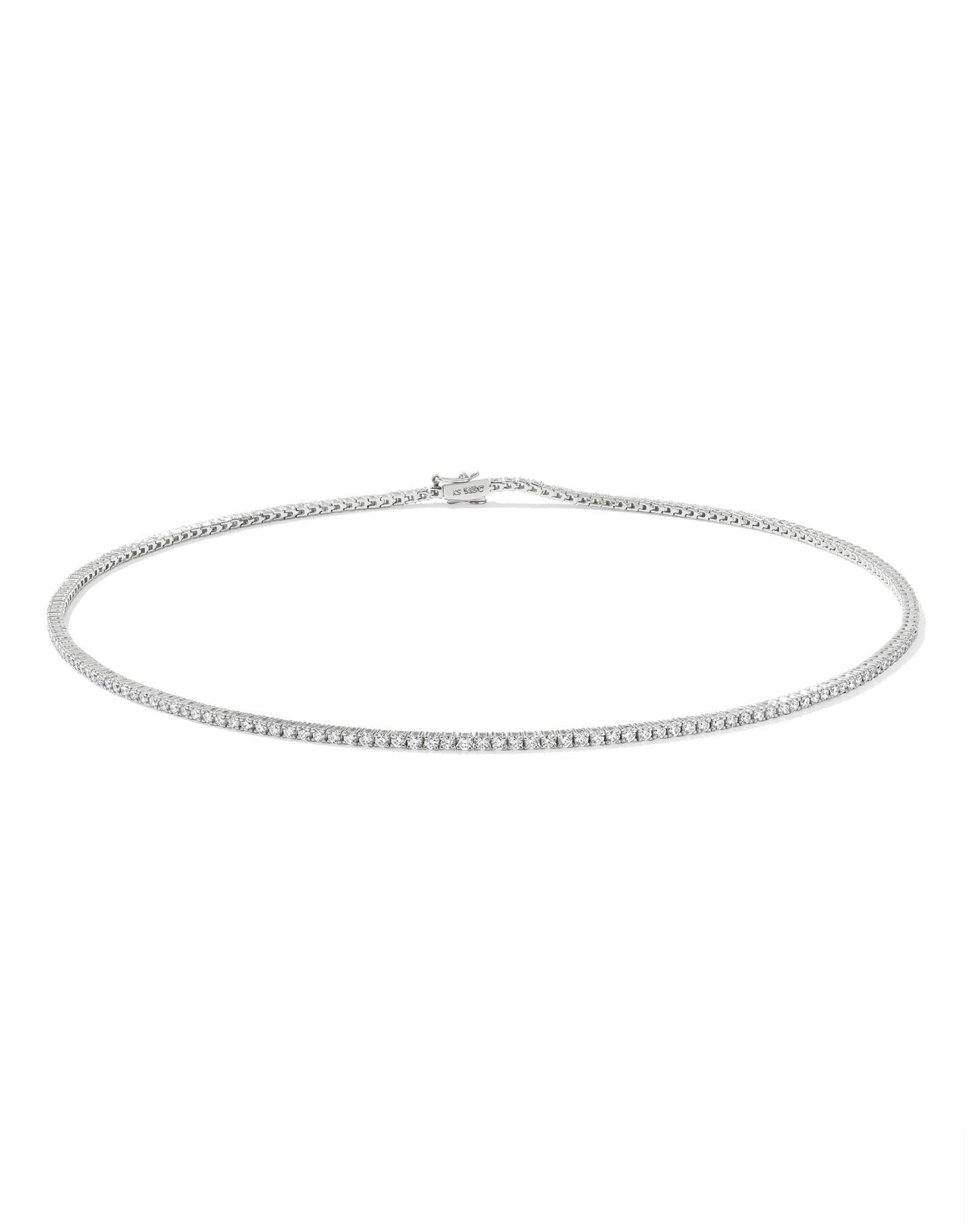 Kendra Scott 4.73 ct Lab Grown White Diamond Tennis Necklace in 14k White Gold | Diamonds