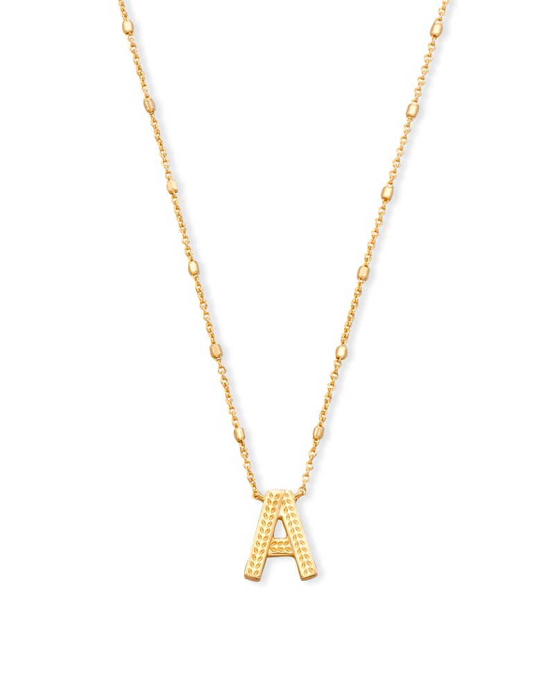 Letter A-Z Pendant Necklace in Gold
