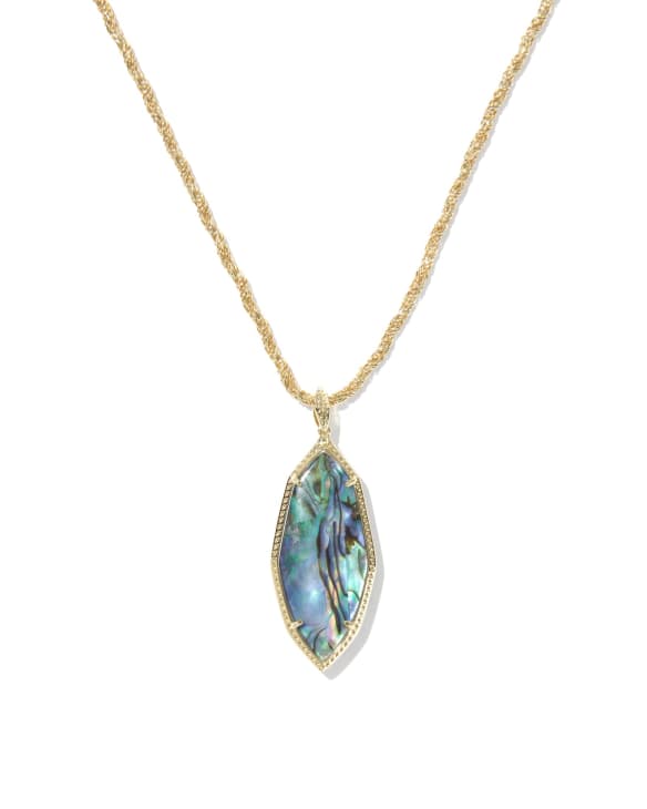 Ophelia Gold Large Long Pendant Necklace