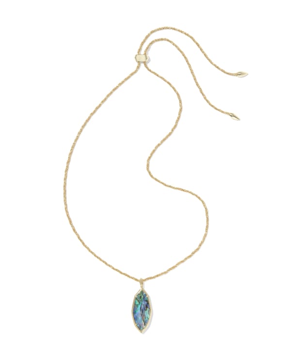 Ophelia Gold Large Long Pendant Necklace