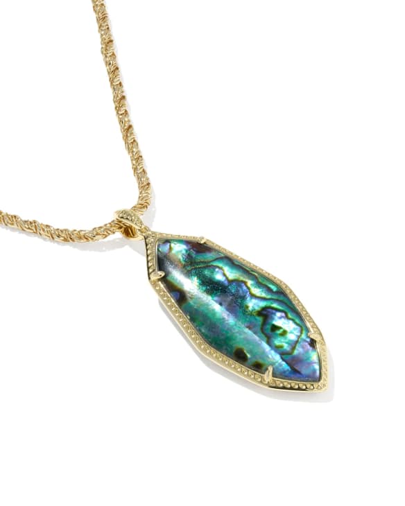Ophelia Gold Large Long Pendant Necklace