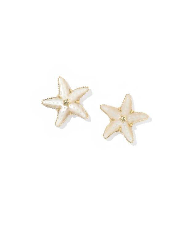 Parker Starfish Gold Stud Earrings