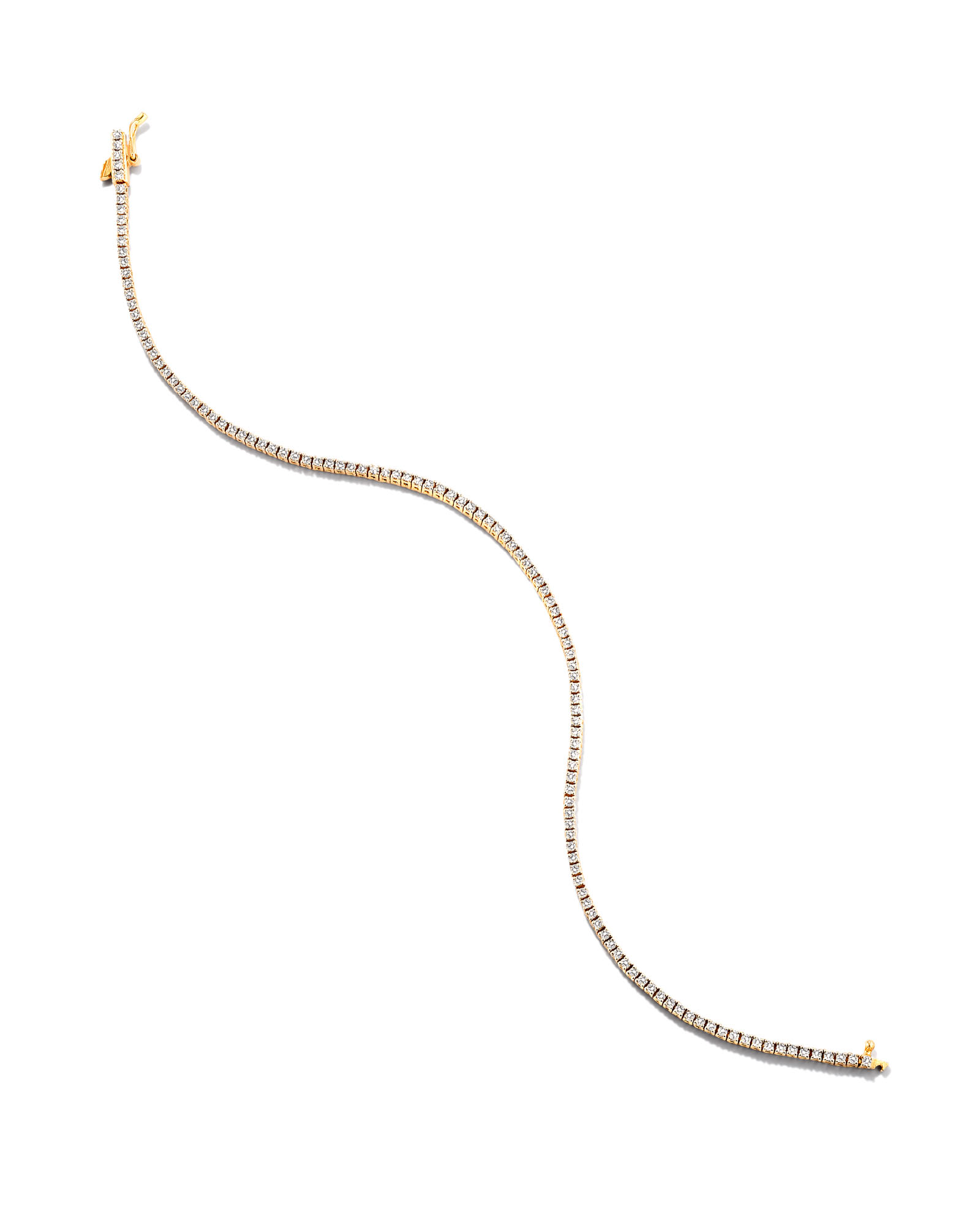 Kendra Scott 14k Yellow Gold Tennis Bracelet in White Diamond | Diamonds
