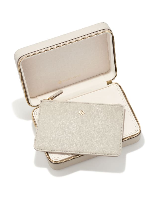 Medium Travel Jewelry Case in Taupe image number 1.0