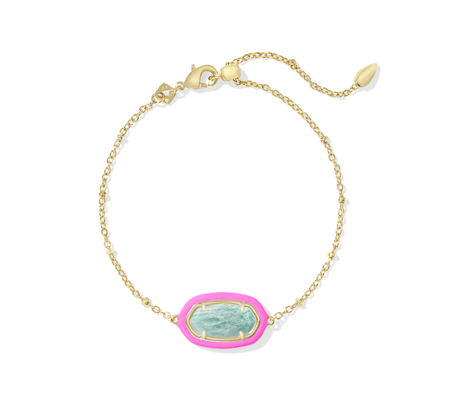 Elaina Enamel Frame Delicate Chain Bracelet